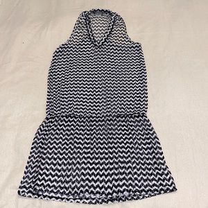 Jordan Taylor Black & White Chevron Swim Coverup